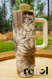 30 oz Sunflower Laser Engraved Tumber