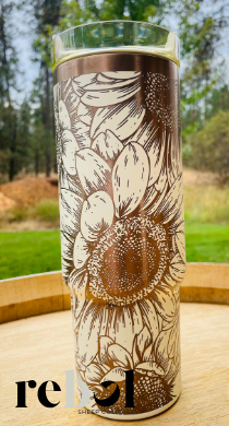 30 oz Sunflower Laser Engraved Tumber